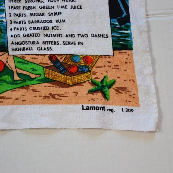 Vtg Barbados  Rum Tea Towel - Picture 3 of 7